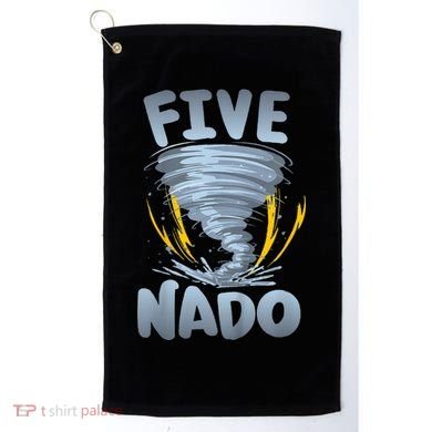 Five Nado Warning 5th Birthday Tornado Themed Birthday Golf Towel