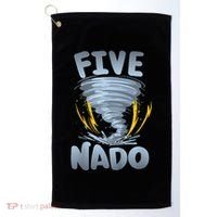 Five Nado Warning 5th Birthday Tornado Themed Birthday Golf Towel thumb 0
