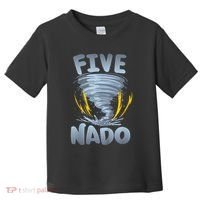 Five Nado Warning 5th Birthday Tornado Themed Birthday Toddler T-Shirt thumb 0