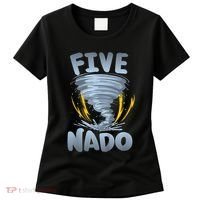 Five Nado Warning 5th Birthday Tornado Themed Birthday Women's T-Shirt thumb 0