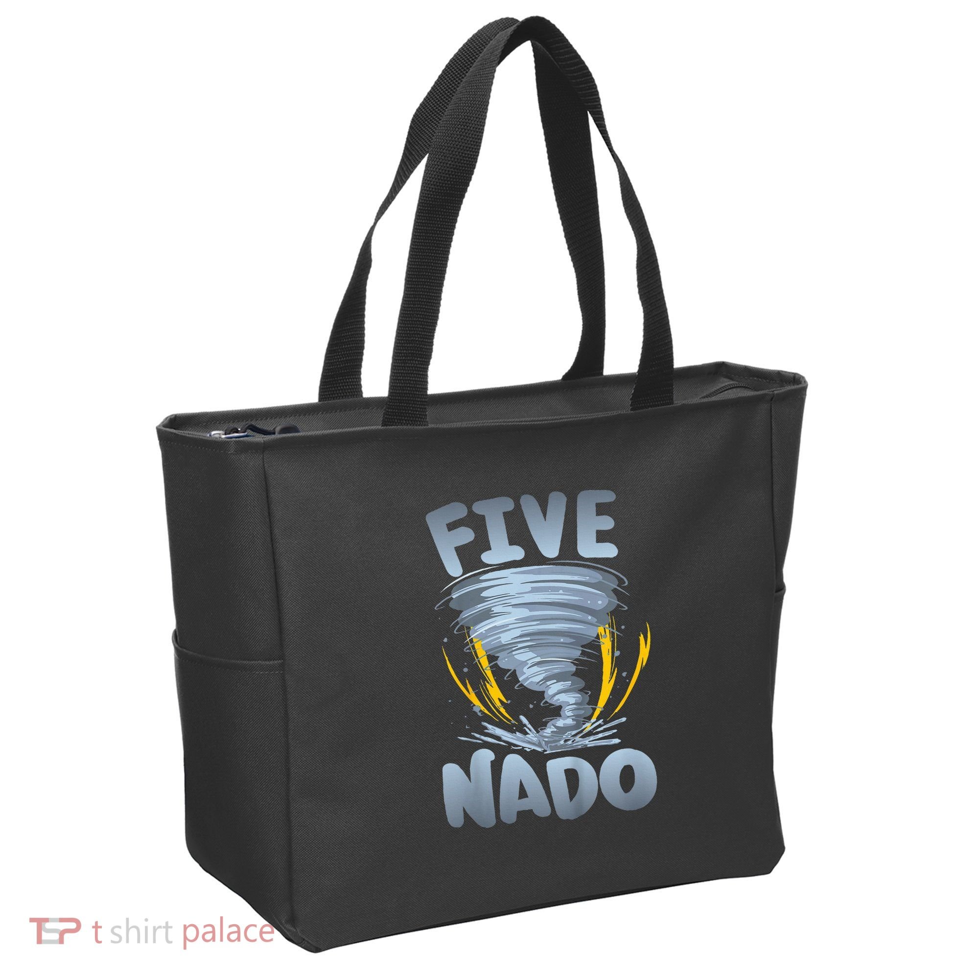 Five Nado Warning 5th Birthday Tornado Themed Birthday Tote Bag