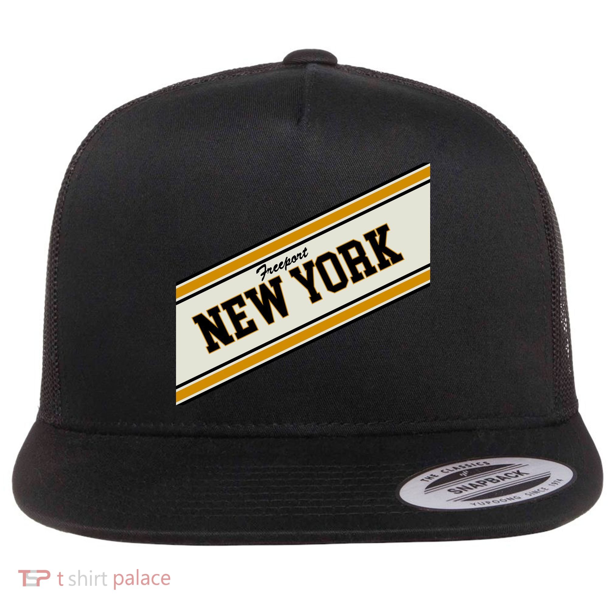 Freeport New York Varsity Logo Flat Bill Trucker Hat