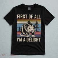 First Of All I’M A Delight Sarcastic Angry Opossum Possum T-Shirt thumb 5