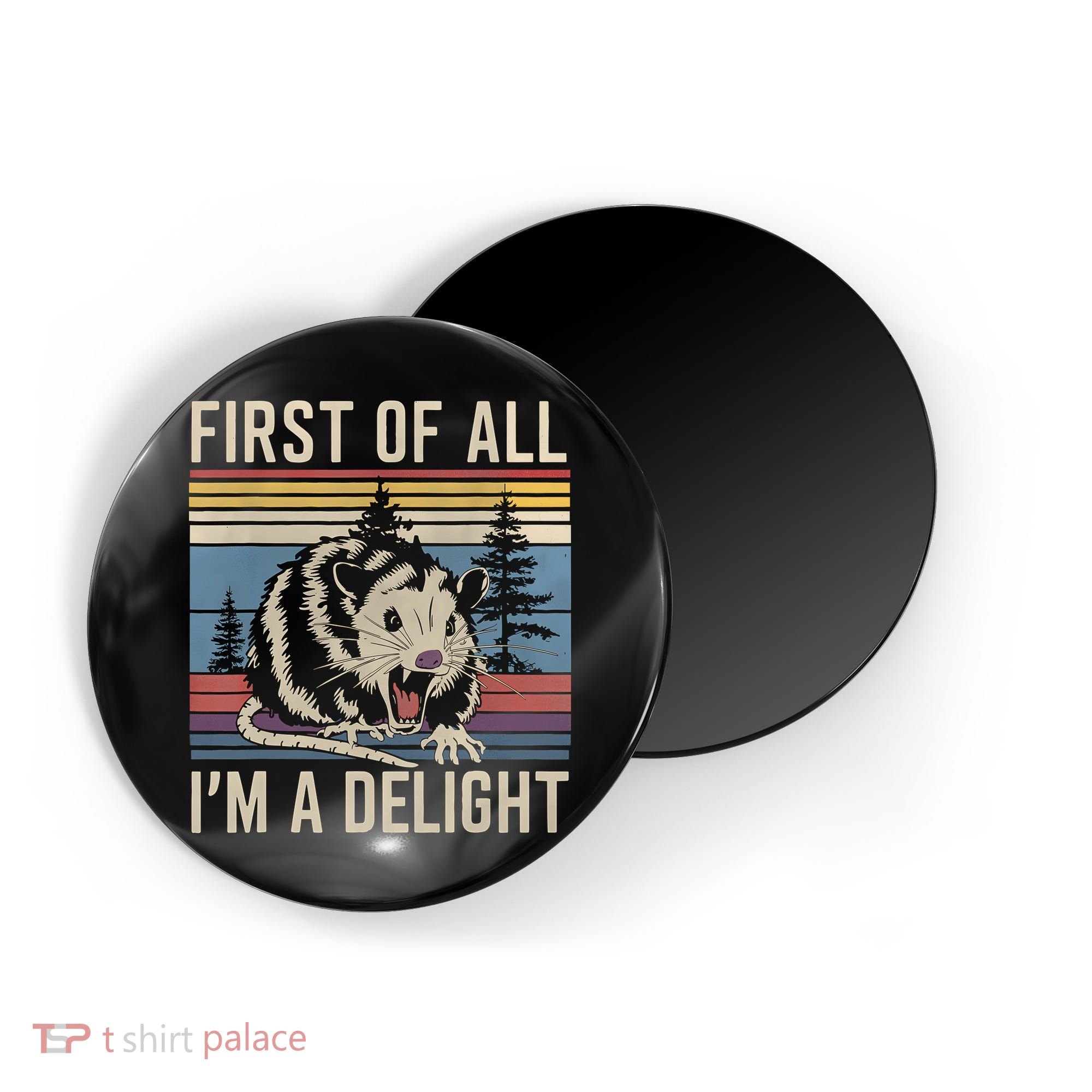 First Of All I’M A Delight Sarcastic Angry Opossum Possum Magnet