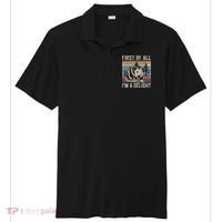 First Of All I’M A Delight Sarcastic Angry Opossum Possum Sport-Tek Posi-UV Pro Polo thumb 0