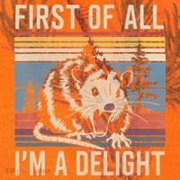 First Of All I’M A Delight Sarcastic Angry Opossum Possum Kati Licensed 12" Camo Cuffed Beanie thumb 2