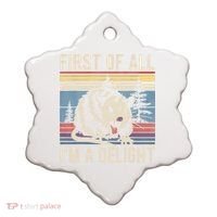 First Of All I’M A Delight Sarcastic Angry Opossum Possum Ceramic Ornament thumb 0