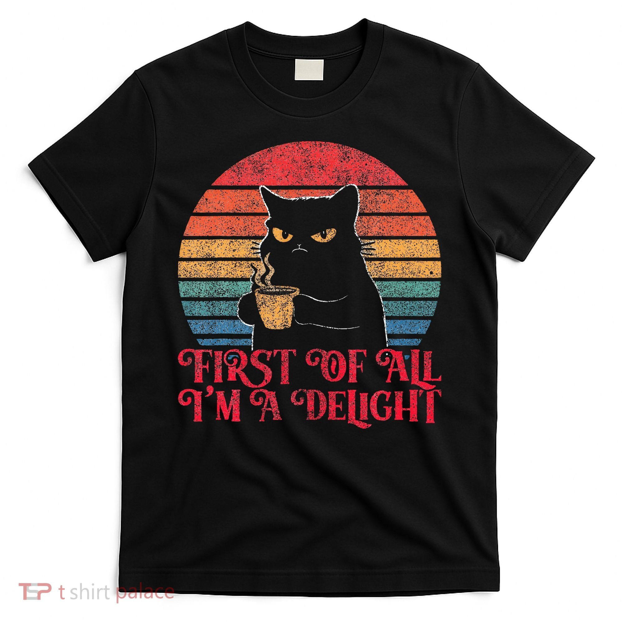 First Of All IM A Delight Sarcastic Angry Cat T-Shirt