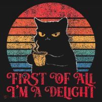 First Of All IM A Delight Sarcastic Angry Cat Women's Hoodie thumb 2