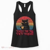 First Of All IM A Delight Sarcastic Angry Cat Women's Tank Top thumb 0
