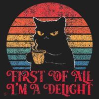 First Of All IM A Delight Sarcastic Angry Cat Hat thumb 2