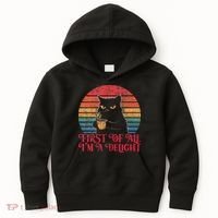 First Of All IM A Delight Sarcastic Angry Cat Kids Hoodie thumb 0