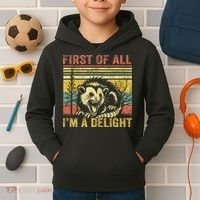 First Of All IM A Delight Kids Hoodie thumb 2
