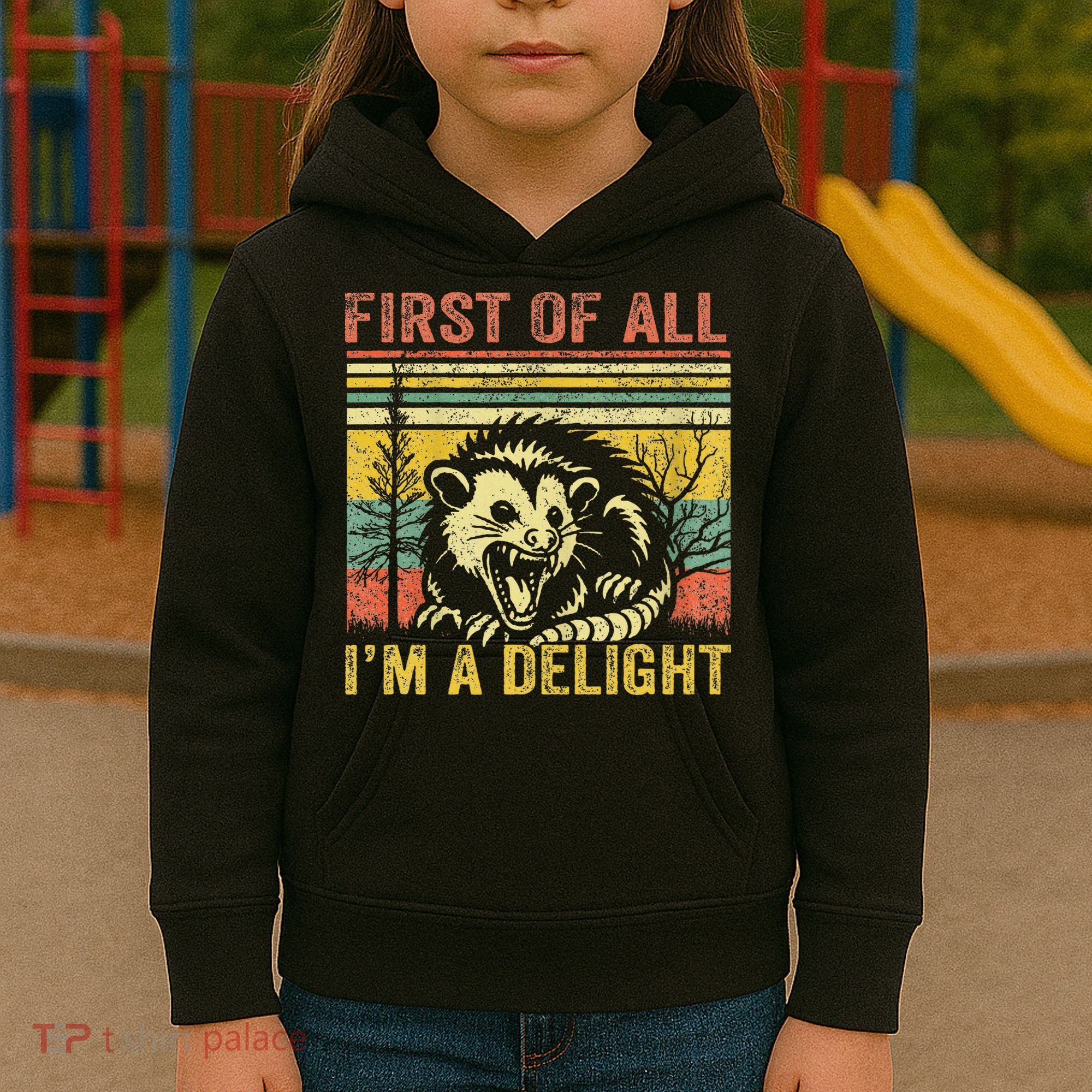 First Of All IM A Delight Kids Hoodie