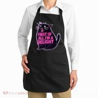 First Of All I'm A Delight Roaring Black Cat Apron thumb 2