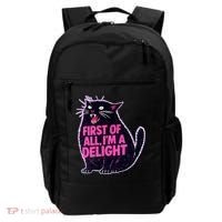 First Of All I'm A Delight Roaring Black Cat Backpack thumb 0