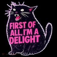 First Of All I'm A Delight Roaring Black Cat Coffee Mug thumb 5