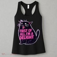First Of All I'm A Delight Roaring Black Cat Women's Tank Top thumb 3