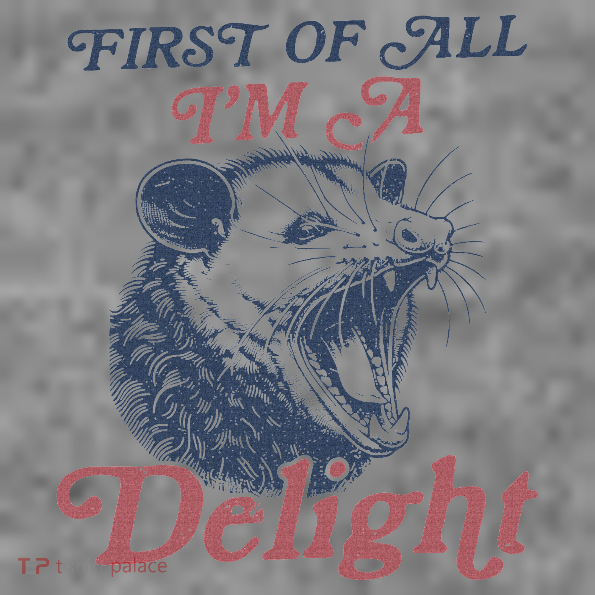 First Of All I'm A Delight Sarcastic Angry Opossum Possum Toddler Hoodie