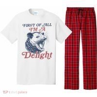 First Of All I'm A Delight Sarcastic Angry Opossum Possum Pajama Set thumb 0