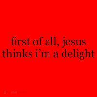 First Of All Jesus Thinks I'm A Delight Santa Hat thumb 1