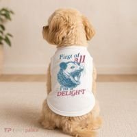 First Of All I'm A Delight Sarcastic Angry Opossum Lover Doggie Tank thumb 2
