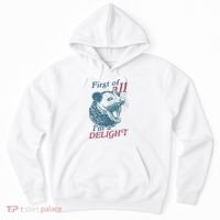 First Of All I'm A Delight Sarcastic Angry Opossum Lover Hoodie thumb 0