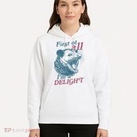 First Of All I'm A Delight Sarcastic Angry Opossum Lover Hoodie thumb 5