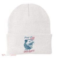 First Of All I'm A Delight Sarcastic Angry Opossum Lover Beanie thumb 0