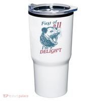 First Of All I'm A Delight Sarcastic Angry Opossum Lover Tumbler thumb 0