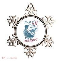 First Of All I'm A Delight Sarcastic Angry Opossum Lover Ornament thumb 0