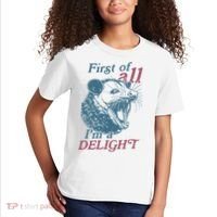 First Of All I'm A Delight Sarcastic Angry Opossum Lover Kids T-Shirt thumb 2