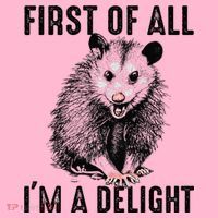 First Of All IM A Delight Opossum Lover Matching Coaster thumb 2