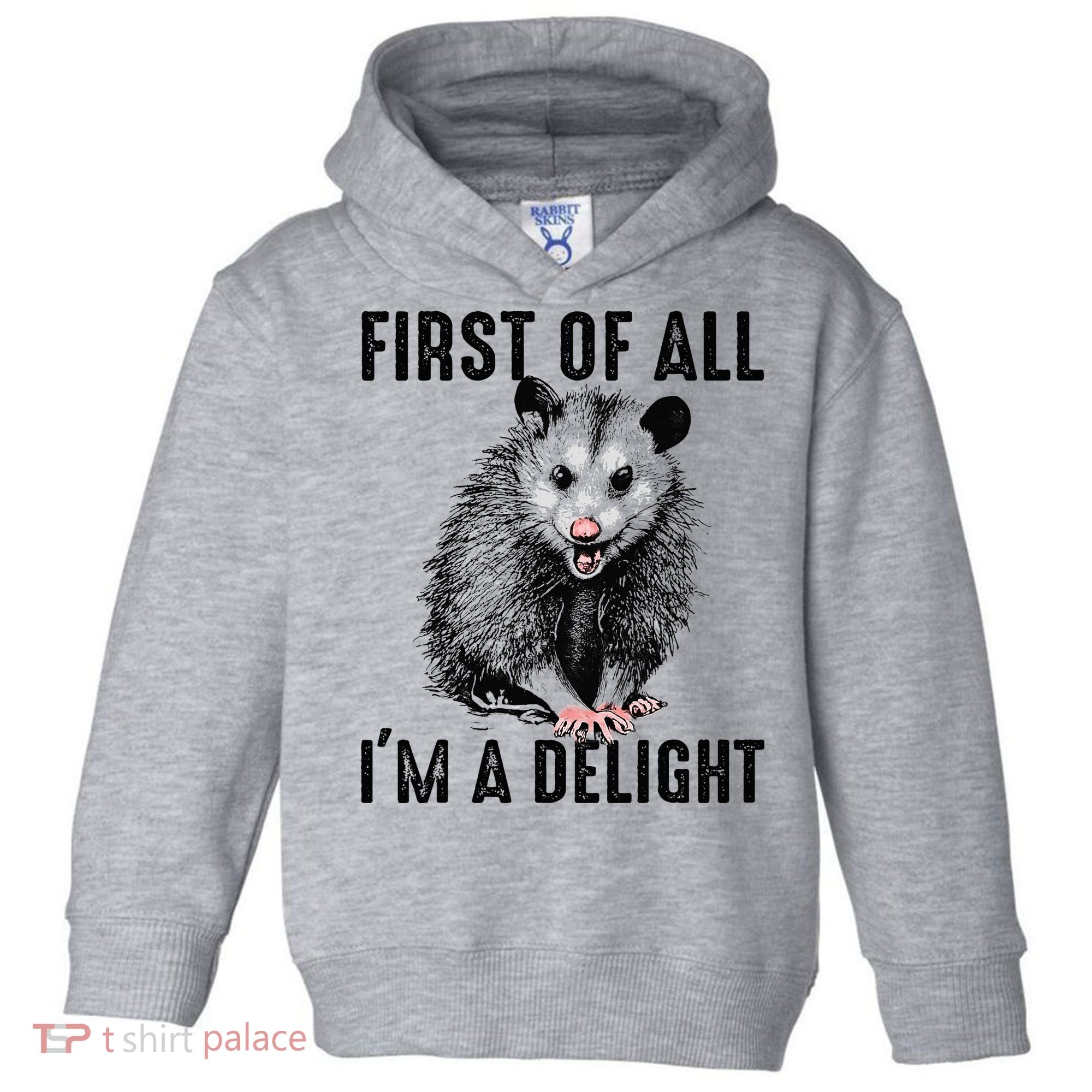 First Of All IM A Delight Opossum Lover Matching Toddler Hoodie
