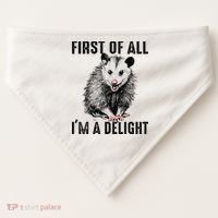 First Of All IM A Delight Opossum Lover Matching USA-Made Doggie Bandana thumb 0