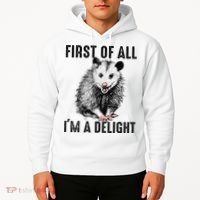 First Of All IM A Delight Opossum Lover Matching Hoodie thumb 2