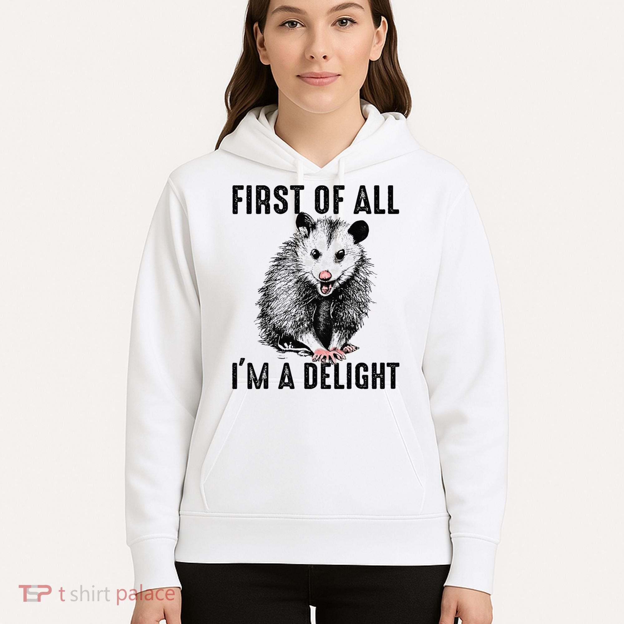 First Of All IM A Delight Opossum Lover Matching Hoodie
