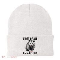 First Of All IM A Delight Opossum Lover Matching Beanie thumb 0