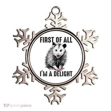First Of All IM A Delight Opossum Lover Matching Ornament