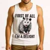 First Of All IM A Delight Opossum Lover Matching Tank Top thumb 3