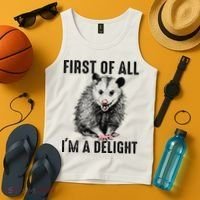 First Of All IM A Delight Opossum Lover Matching Tank Top thumb 4