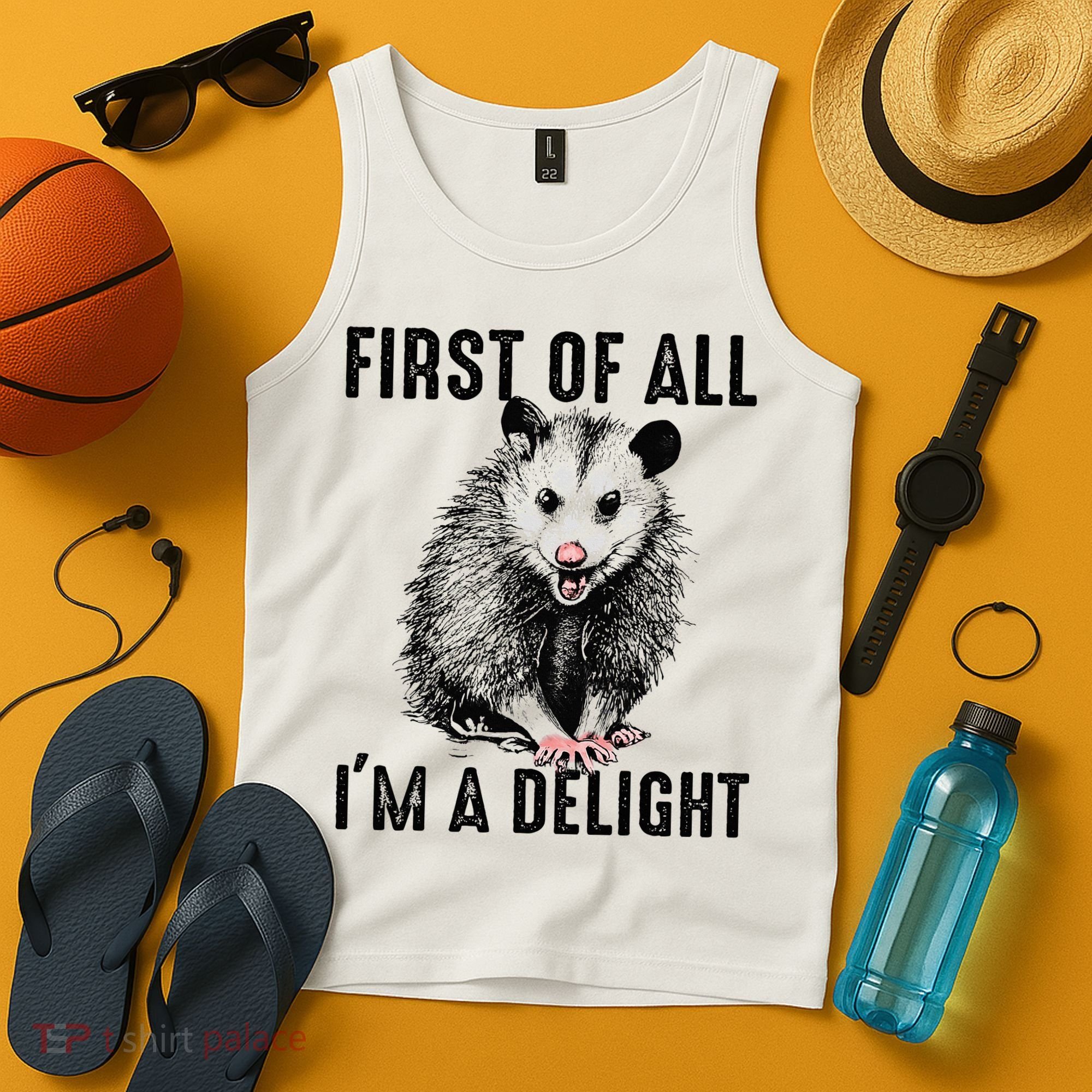 First Of All IM A Delight Opossum Lover Matching Tank Top