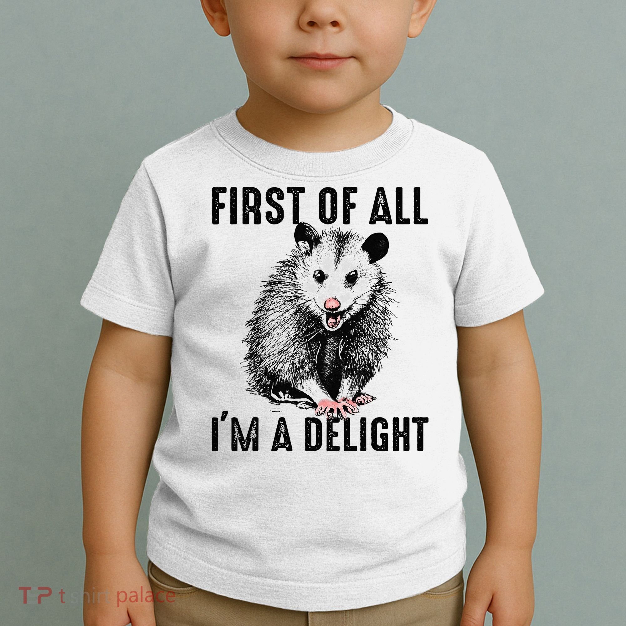 First Of All IM A Delight Opossum Lover Matching Toddler T-Shirt