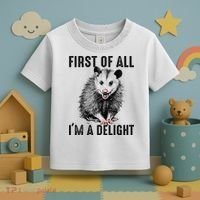 First Of All IM A Delight Opossum Lover Matching Toddler T-Shirt thumb 3