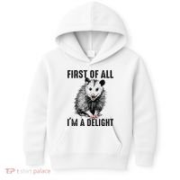 First Of All IM A Delight Opossum Lover Matching Kids Hoodie thumb 0