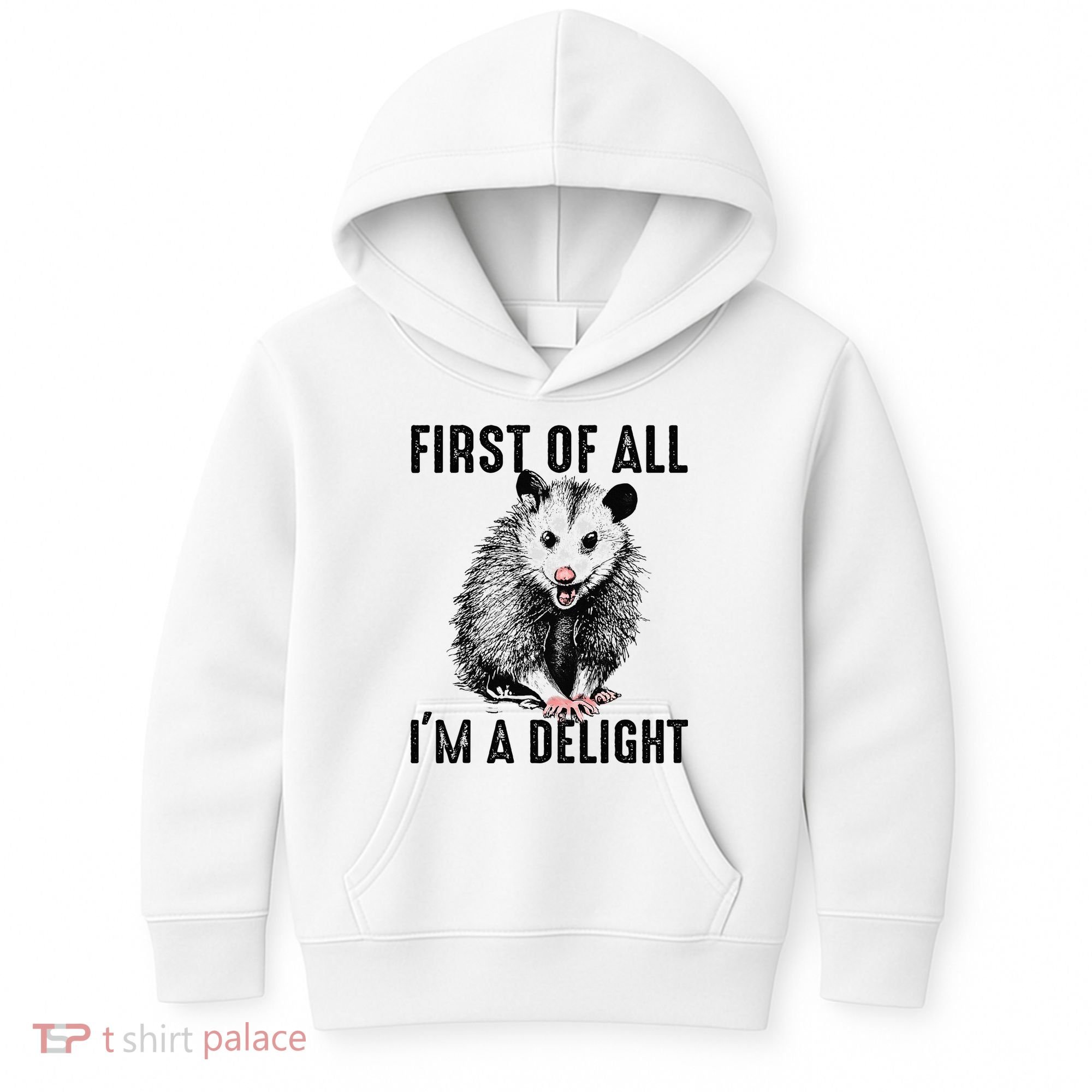 First Of All IM A Delight Opossum Lover Matching Kids Hoodie