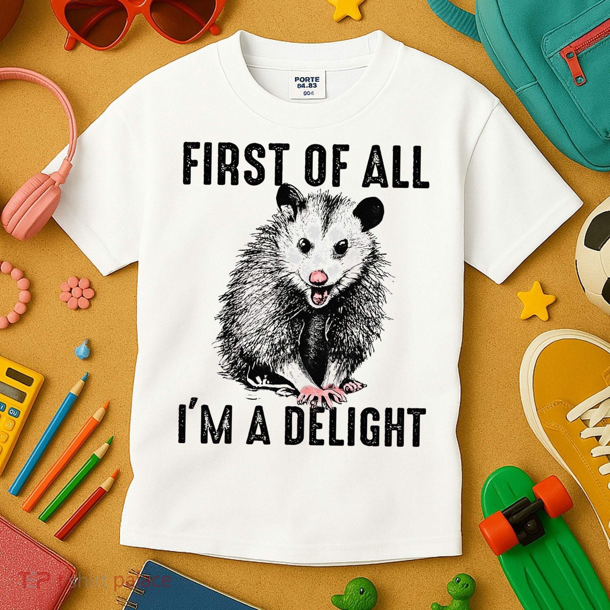 First Of All IM A Delight Opossum Lover Matching Kids T-Shirt