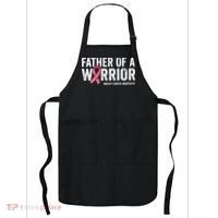 Father Of A Warrior Father Breast Cancer Dad Apron thumb 0