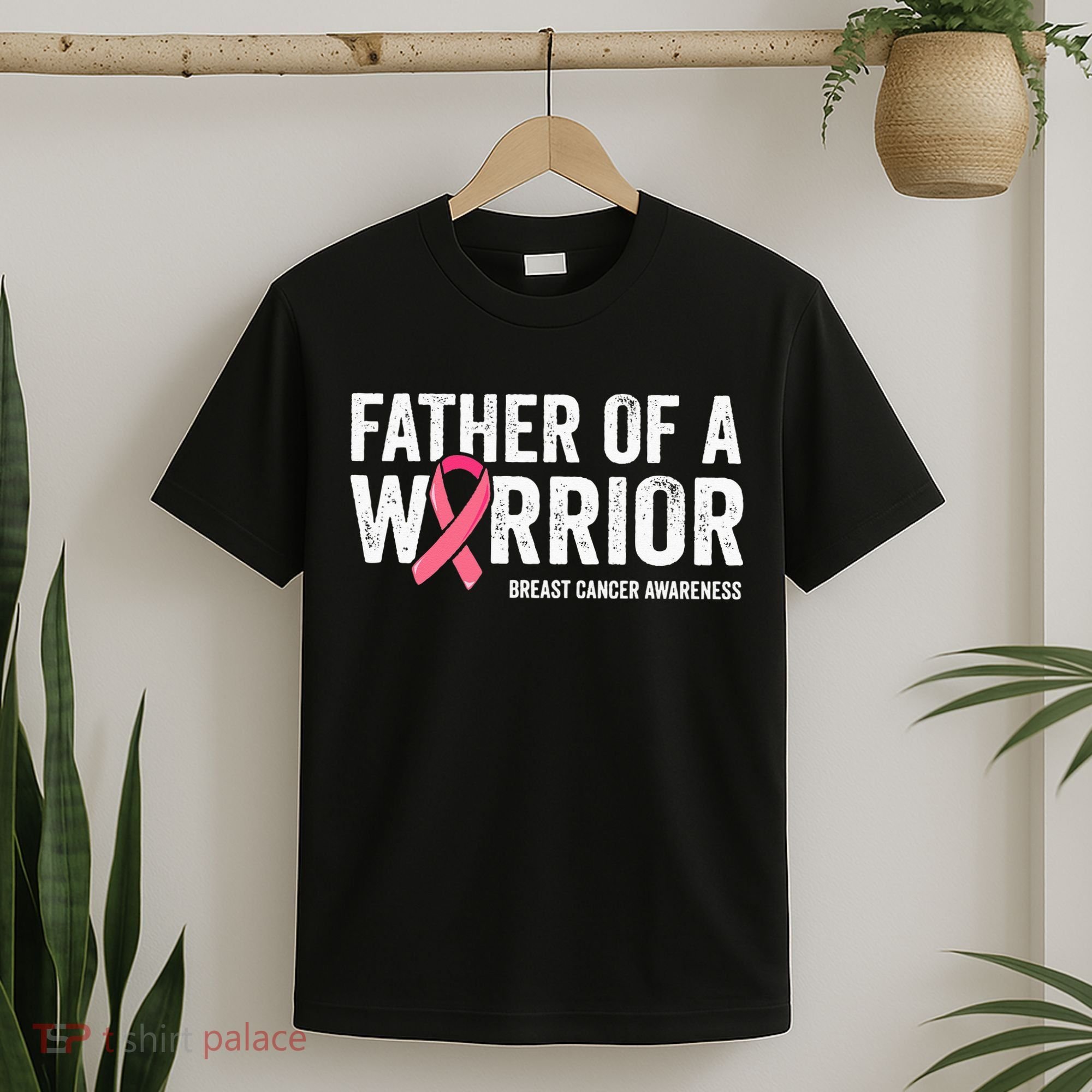 Father Of A Warrior Father Breast Cancer Dad T-Shirt