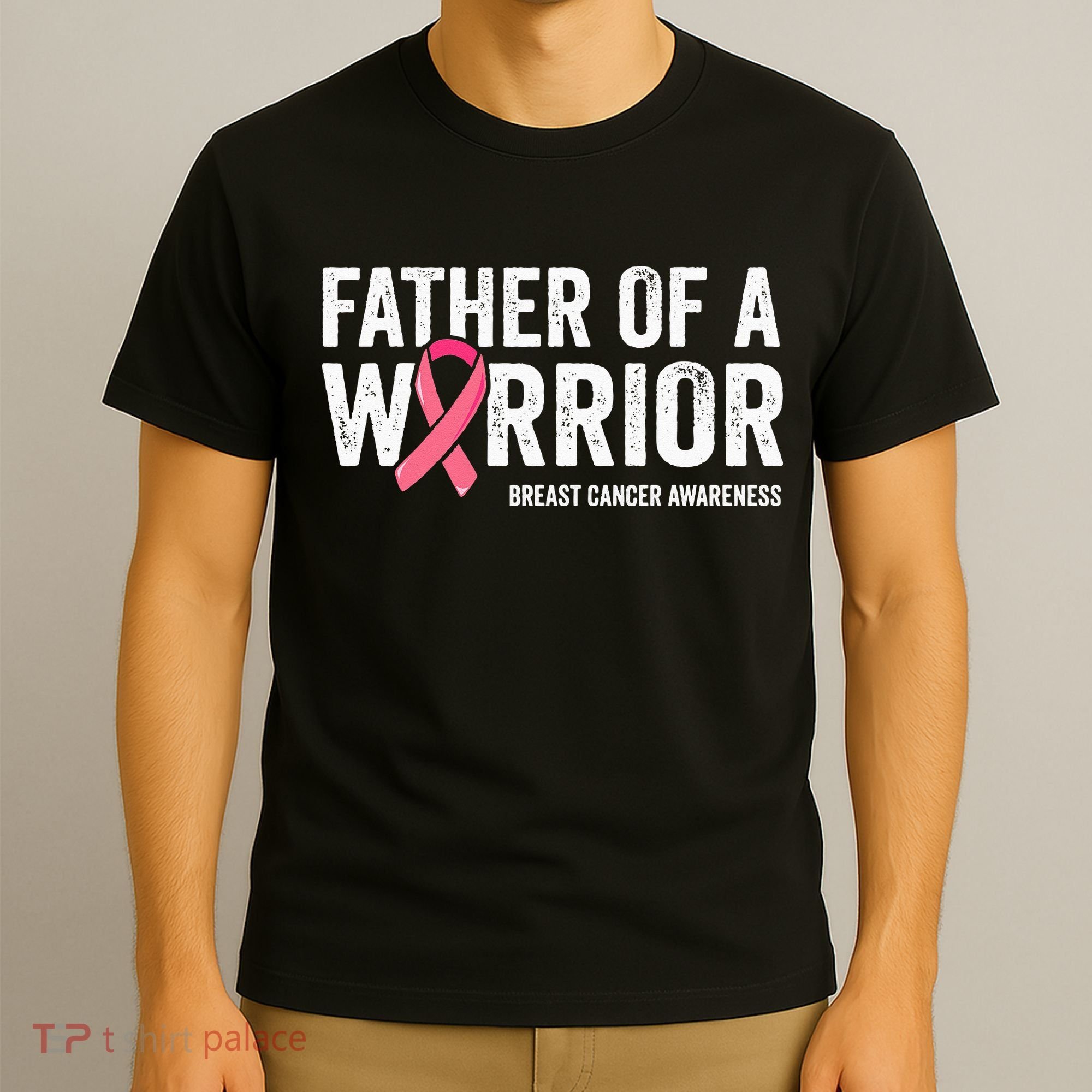Father Of A Warrior Father Breast Cancer Dad T-Shirt